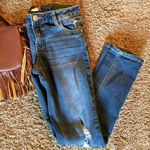Justice distressed skinny jeans
